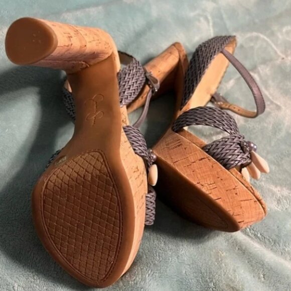 Jessica Simpson Ivriele Shell Cork Platform Sandals - Picture 4 of 4
